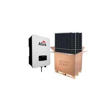 Kit invertor On-Grid trifazat Afore, 10KW si 22 panouri fotovoltaice monocristaline 460W, BNT010KTL-2-460W-1