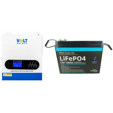 Kit Off Grid Invertor Volt POlska 3SSS150012 1500/3000W Si acumulator Volt Romania 12v 100ah VR-LFP12-100 6a05ce011af23