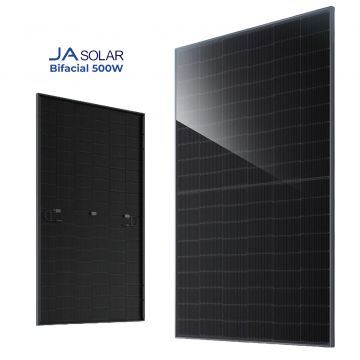 Panou fotovoltaic JA SOLAR Bifacial -Black Frame, 500w 20 Ron Timbru verde inclus