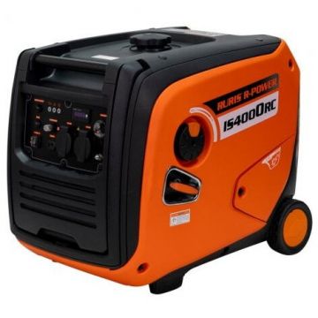 Ruris Generator - invertor curent electric Ruris R-POWER IS4000RC, 4000W, 5.5CP, regulator de tensiune automat, telecomanda, rezervor 12L, Negru-Portocaliu