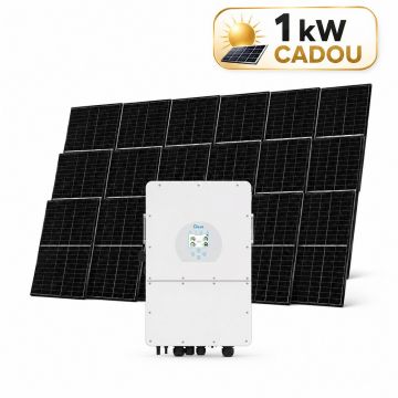 Sistem fotovoltaic 20kW (19 + 1 kW CADOU), invertor trifazat hibrid si 44 panouri Canadian Solar N-Type TOPCon, monocristalin, 460 Wp, 144 celule, rama neagra