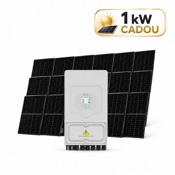 Sistem fotovoltaic 6kW (5 + 1 kW CADOU), invertor hibrid monofazat si 13 panouri Canadian Solar N-Type TOPCon, monocristalin, 460 Wp, 144 celule, rama neagra